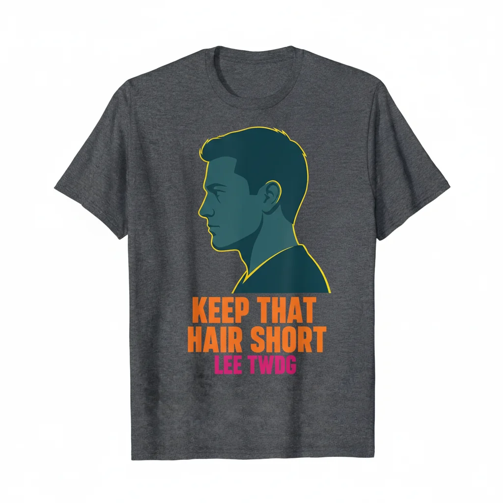 Lee TWDG "KEEP THAT HAIR SHORT" Plain Dialogue Essential T-Shirt - The Walking Dead Game Fan Apparel