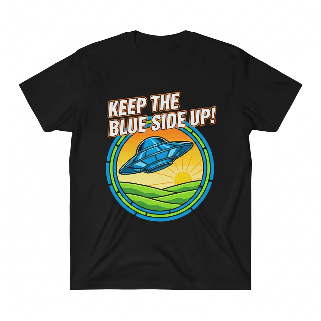 "Keep the Blue Side Up" Unisex T-Shirt | Fade-Resistant & Built to Last
