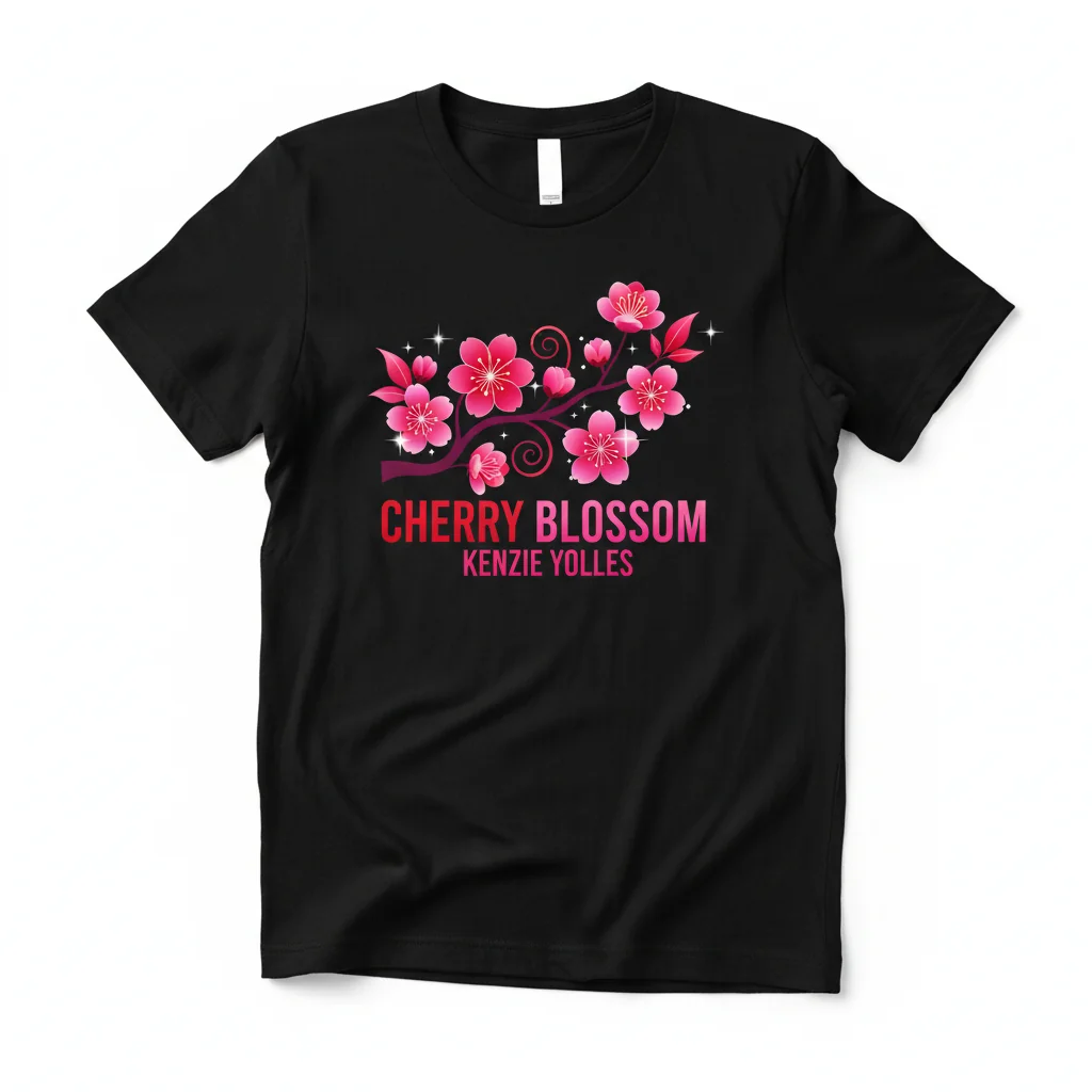 Kenzie Yolles Cherry Blossom Essential T-Shirt: Wearable Art, Everyday Comfort