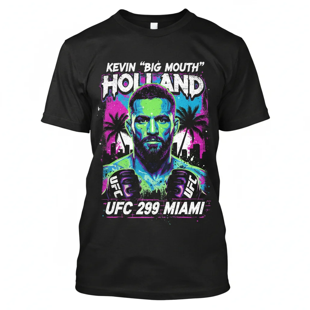 Kevin Holland UFC 299 Miami T-Shirt | Official Fight Night Apparel