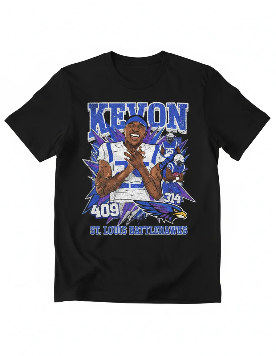 Kevon Latulas St. Louis Battlehawks 90s Vintage T-Shirt