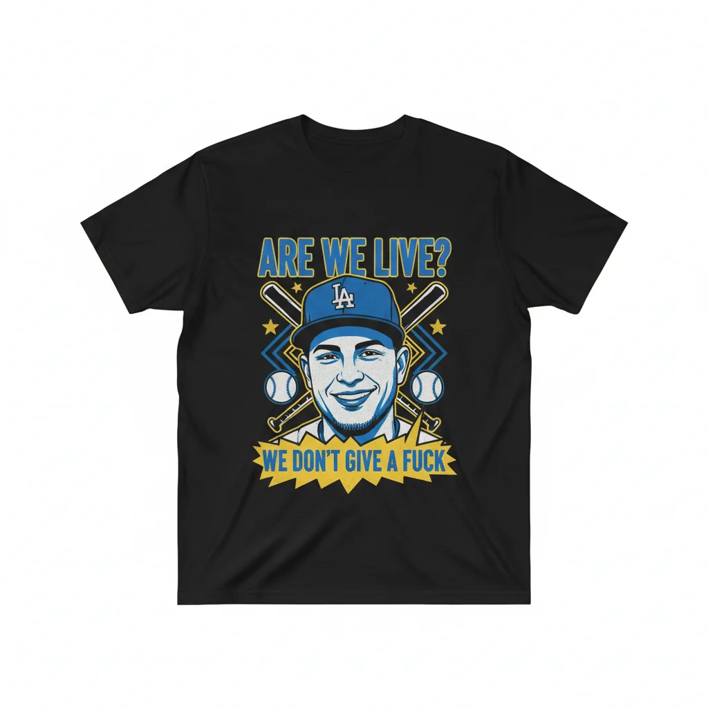 Kiké Hernandez 'Are We Live' Dodgers Meme T-Shirt