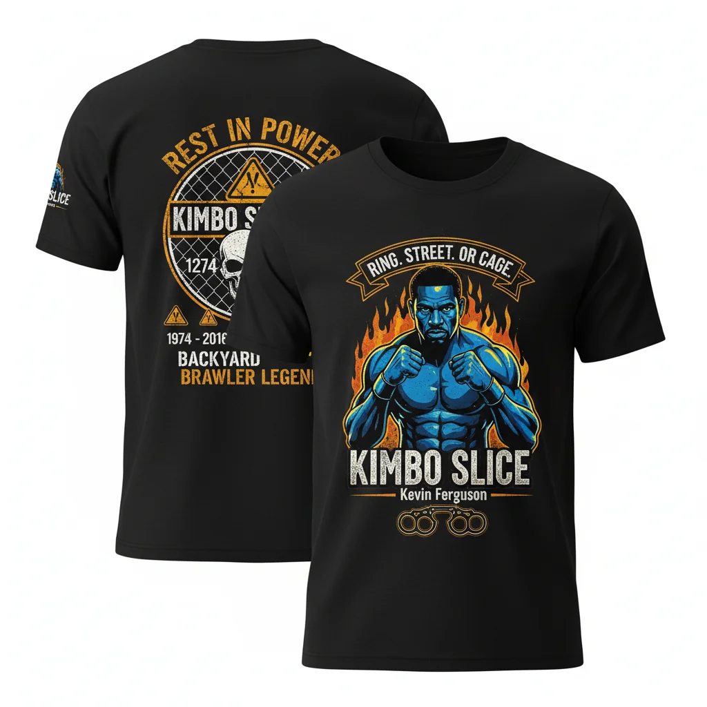 Kimbo Slice Kevin Ferguson RIP Double-Sided Graphic T-Shirt | Street & Cage Legend Memorial Tee