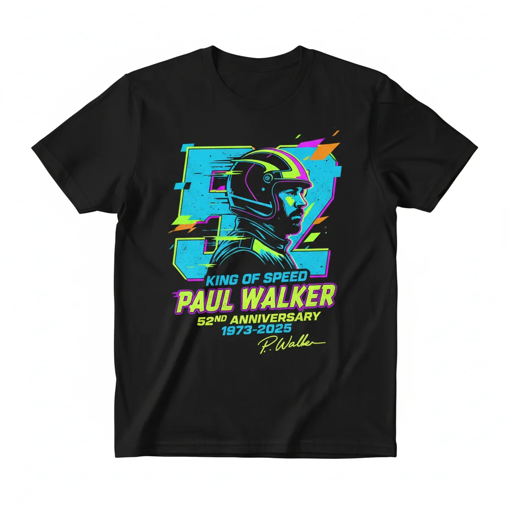 Paul Walker: King of Speed 52nd Anniversary Signature Tribute Shirt (1973-2025)