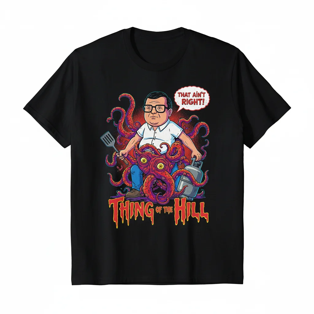 Thing of the Hill Parody Cartoon T-Shirt – King of the Hill Fan Apparel