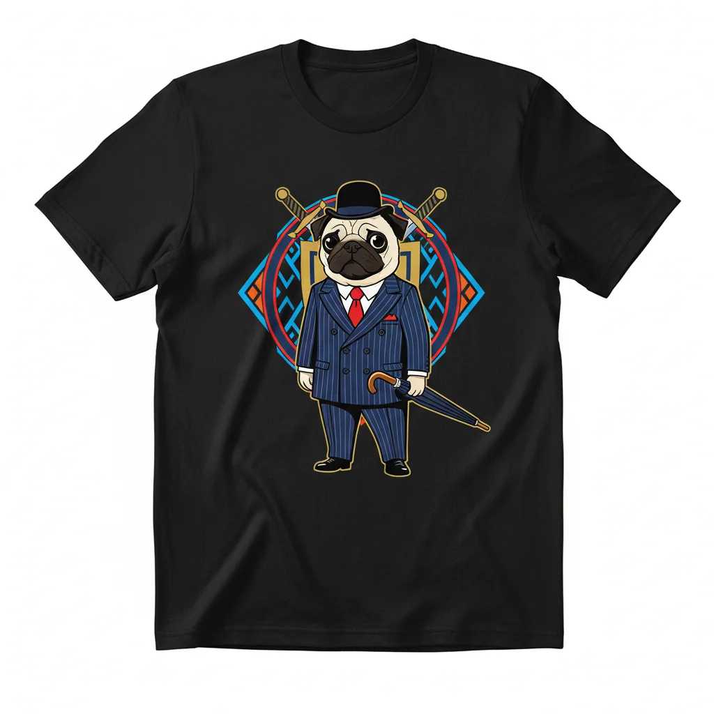 Home 5 Kingsman Pug: The Durable, Fade-Resistant Essential T-Shirt