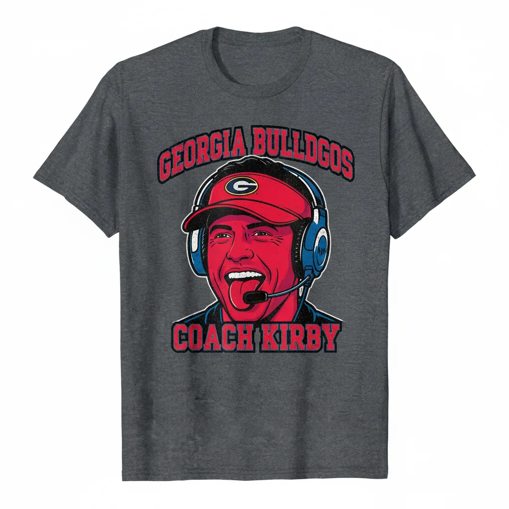 Kirby Smart Tongue Out Georgia Bulldogs Coach T-Shirt