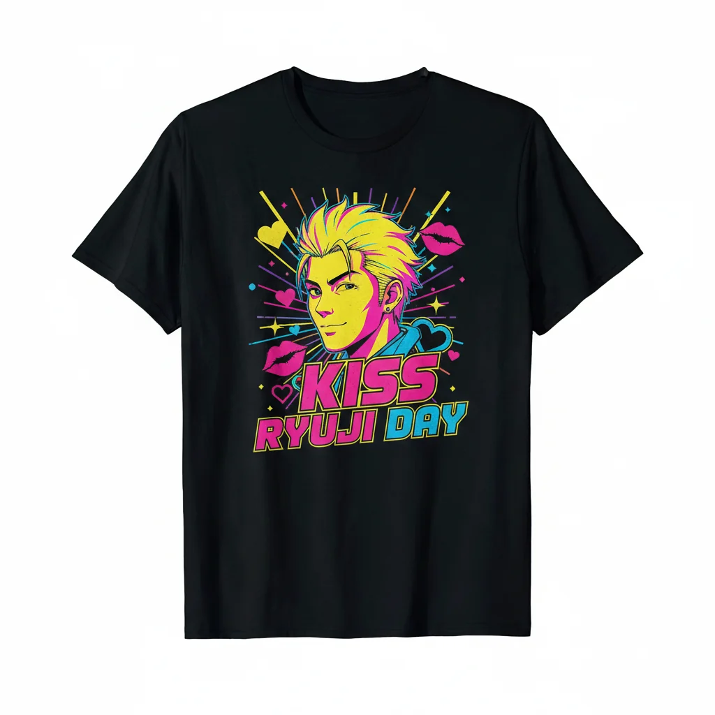 'Kiss Ryuji Day' Graphic T-Shirt | Fan-Made Anime Style Tee