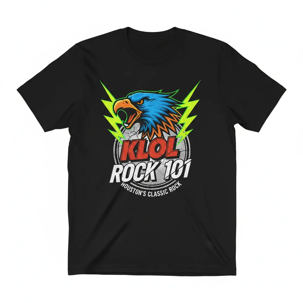 KLOL Rock 101 Radio Station T-Shirt | Vintage Houston Rock Tee 1 KLOL Rock 101 Radio Station T-Shirt | Vintage Houston Rock Tee