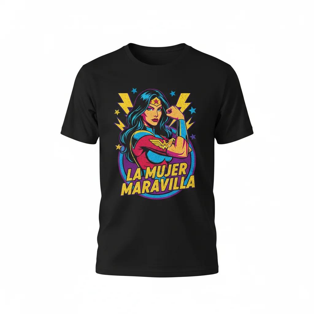 Camiseta La Mujer Maravilla Esencial - 100% Algodón Ring-Spun, Ajuste Minorista