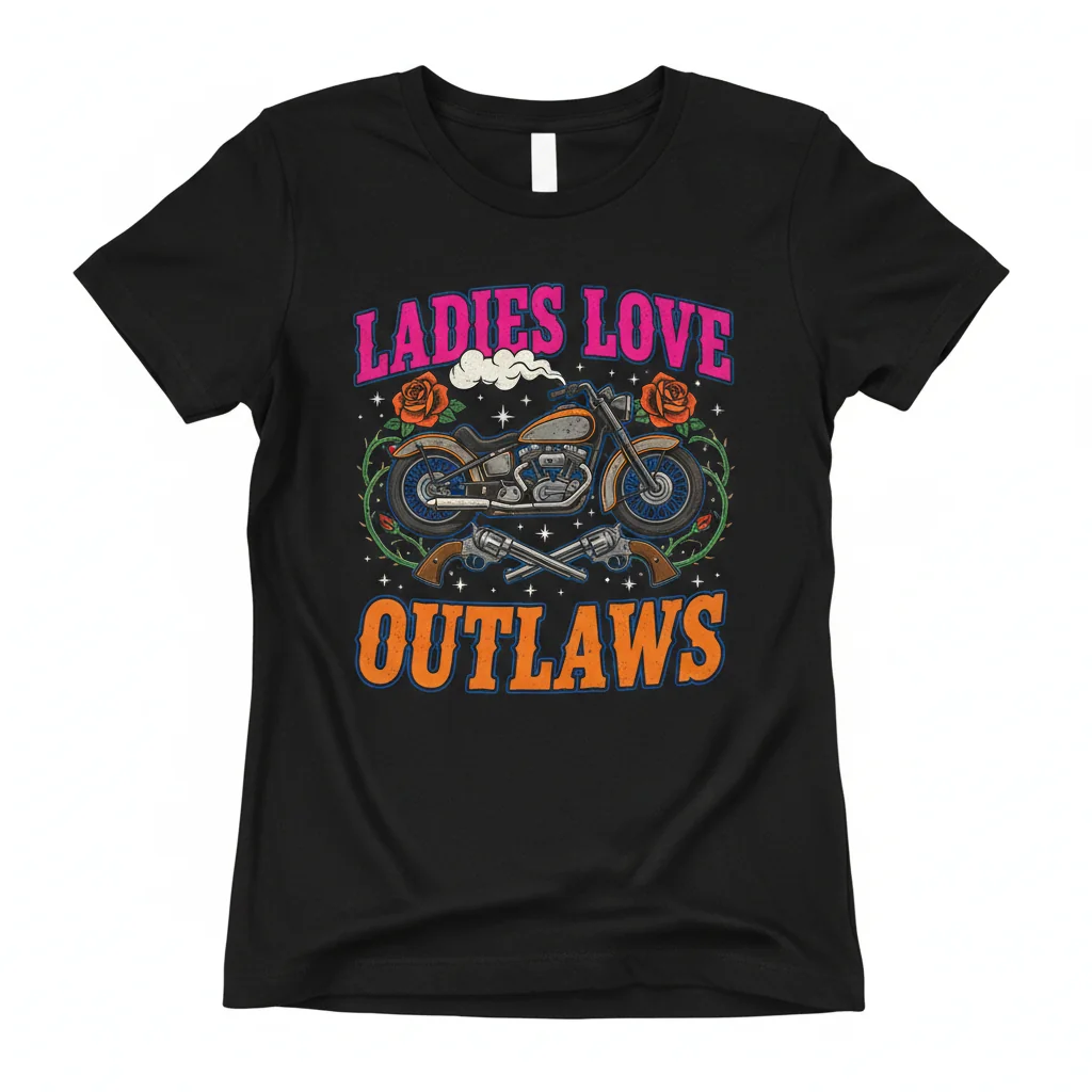 Damskie Kochają Banitów Koszulka Damska Bawełniana z Krótkim Rękawem