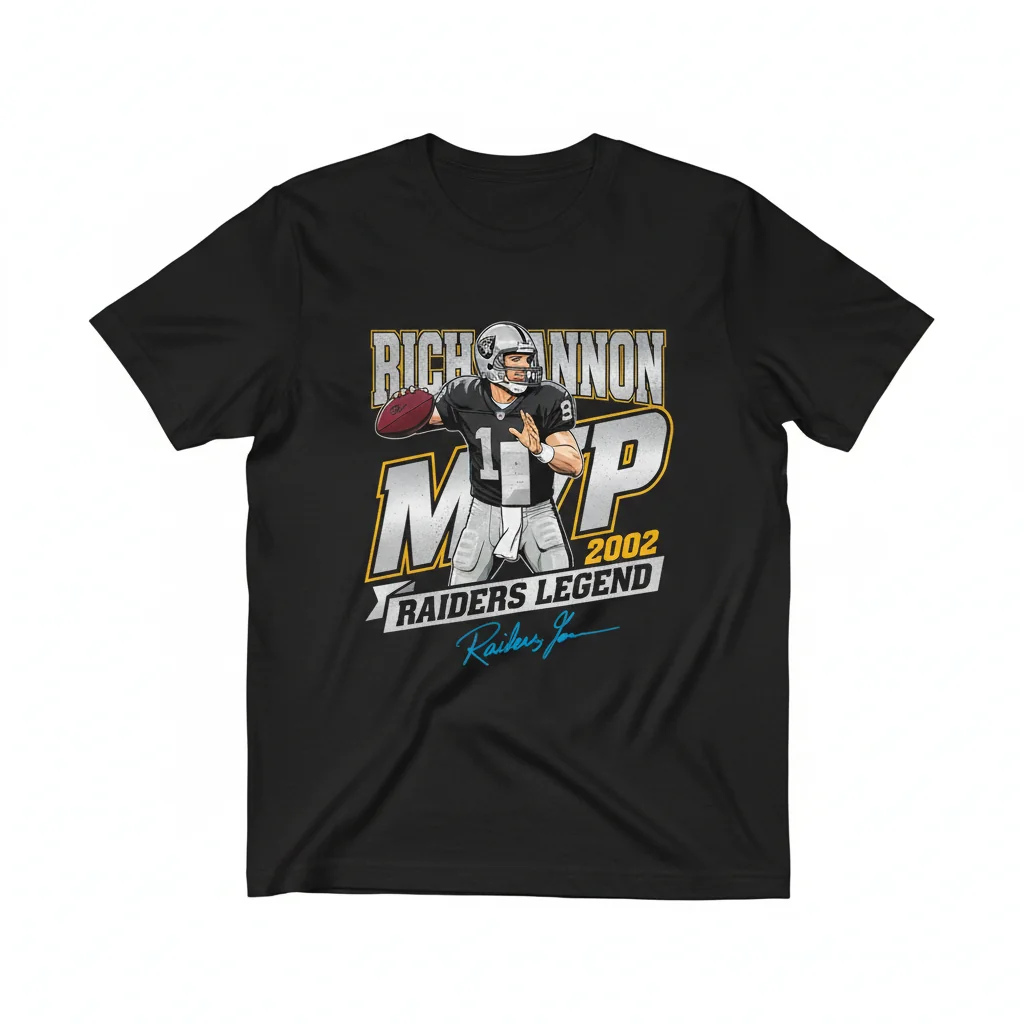 Rich Gannon NFL MVP 2002 Signature Shirt | Premium Las Vegas Raiders Apparel