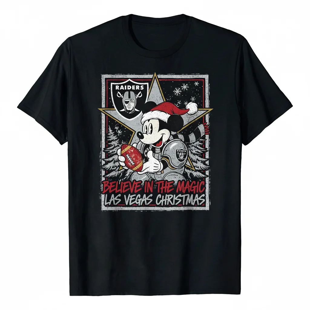 Raiders x Mickey 'Believe The Magic' Holiday Tee