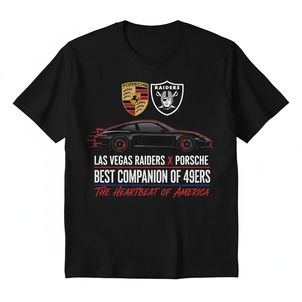 Las Vegas Raiders x Porsche Fan T-Shirt - Premium Cotton, Retail Fit