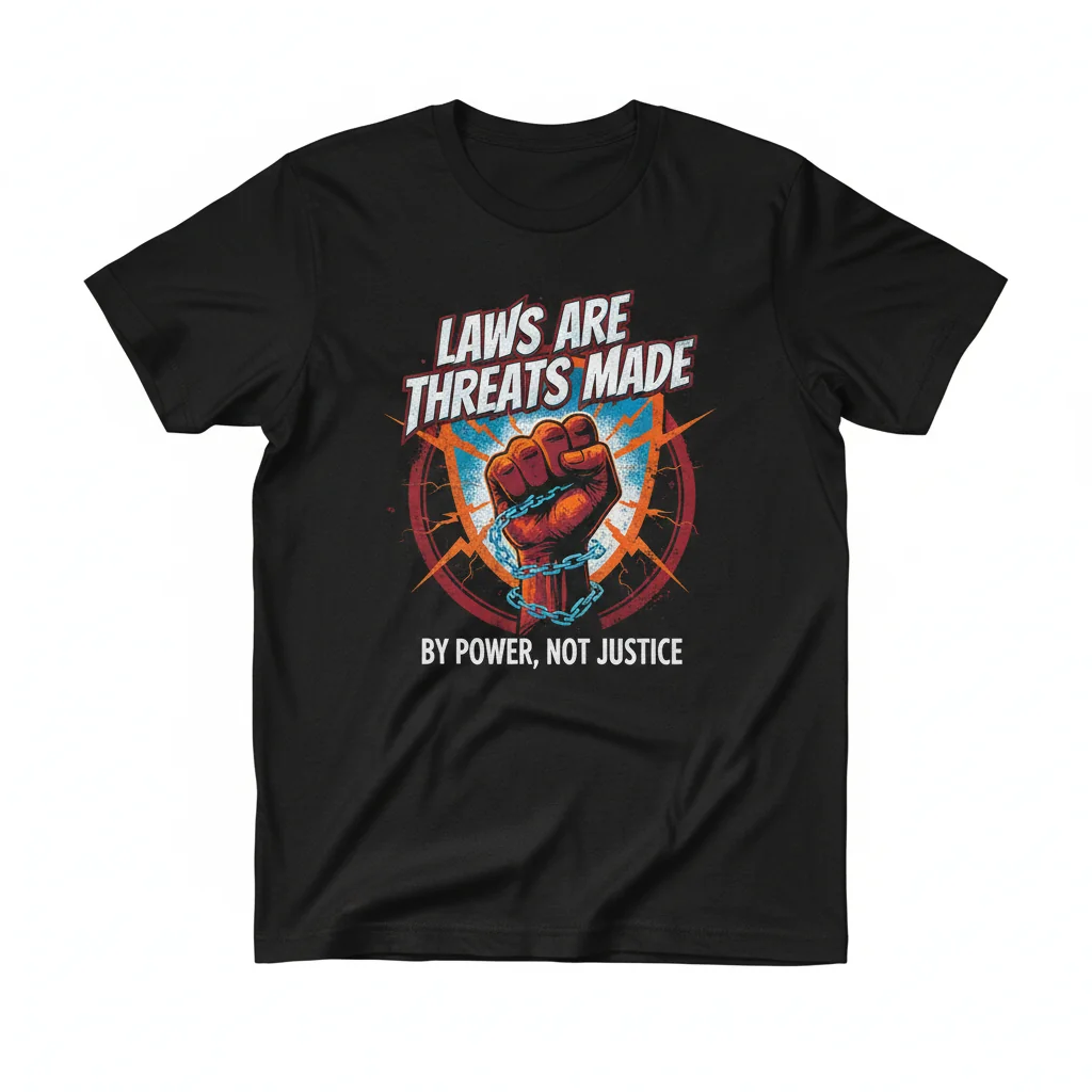 Laws Are Threats Made: The Rebel's Canvas Tee