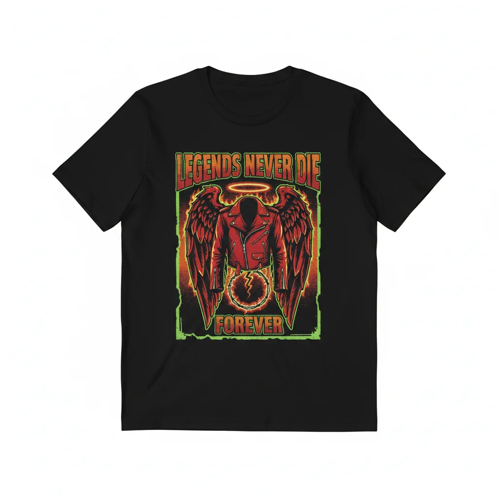 Legends Never Die Bootleg Red Jacket Graphic Tee - Essential Unisex T-Shirt