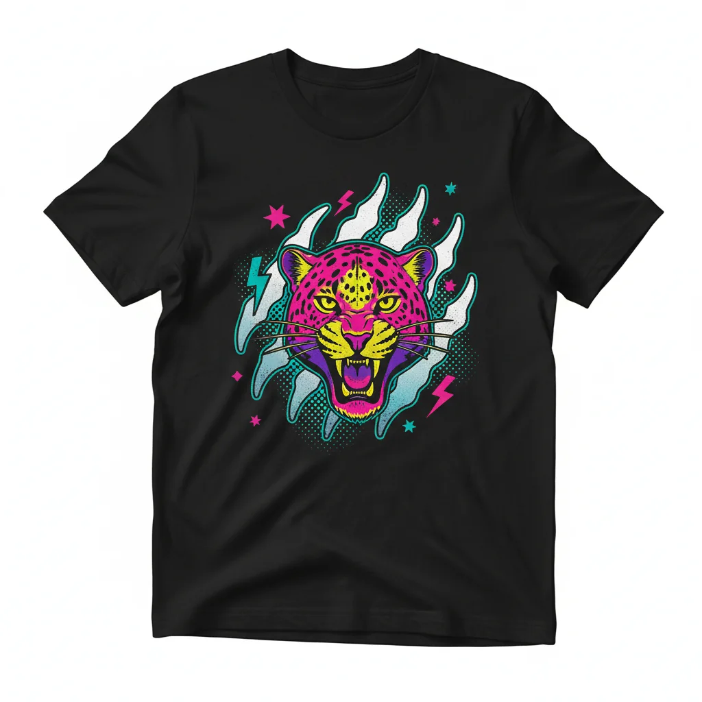 Wild Claws Tee: Leopard & White Statement