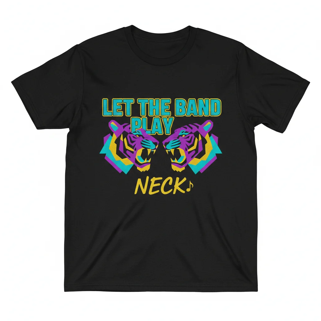 LET THE BAND PLAY NECK: Ultra-Durable Essential T-Shirt – Fade-Resistant & Perfect Fit