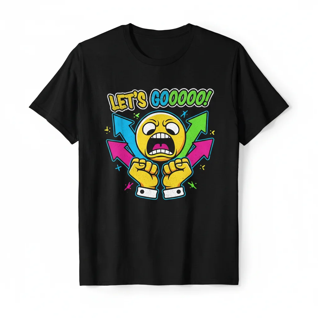 Let's Go Emoji Meme T-Shirt | Funny Internet Culture Graphic Tee