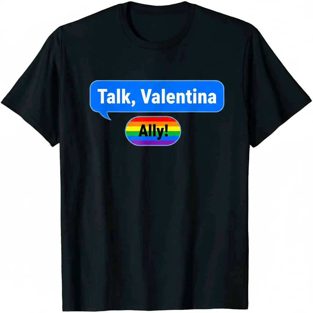 Valentina Ally LGBTQ Community Talk Bubble Meme Essential T-Shirt - Premium Cotton Tee