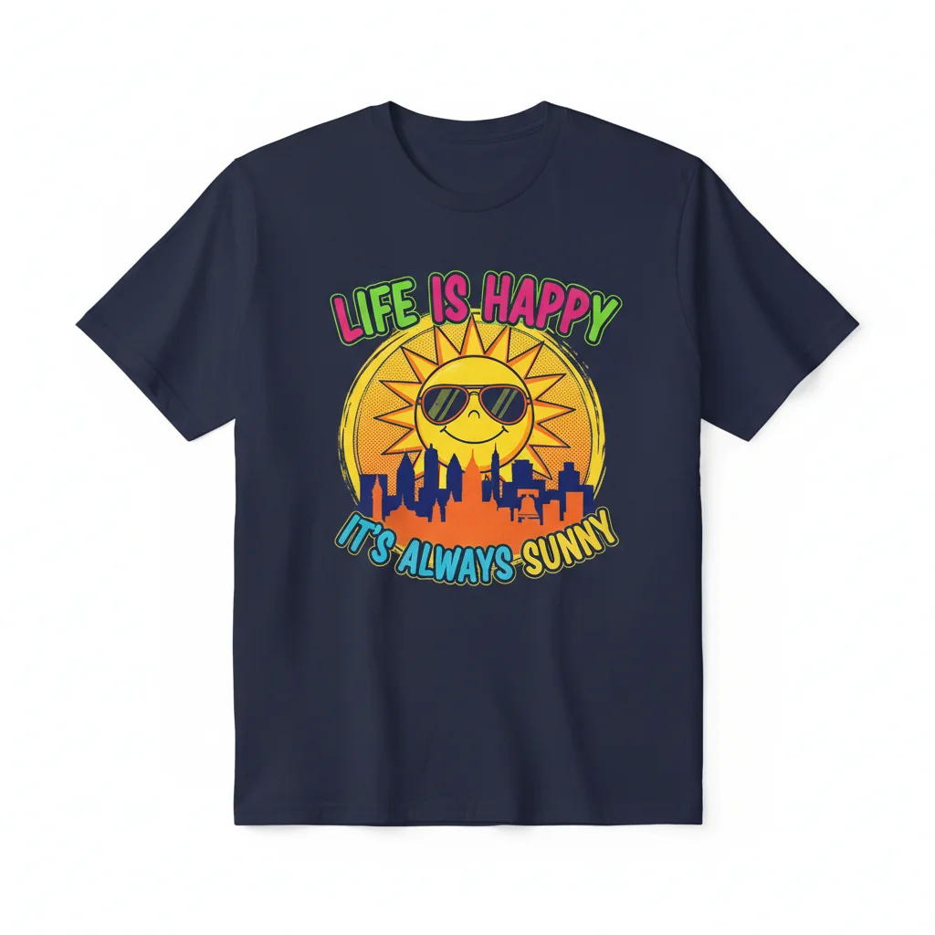 Life Is Happy Tee | Always Sunny Inspired Original Artwork 1 Life Is Happy Tee | Always Sunny Inspired Original Artwork