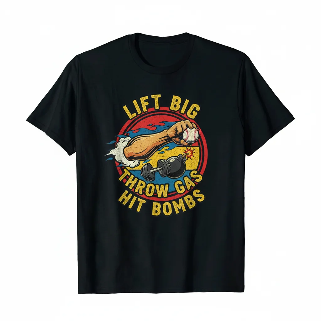 Lift Big. Throw Gas. Hit Bombs. Essential Tee.