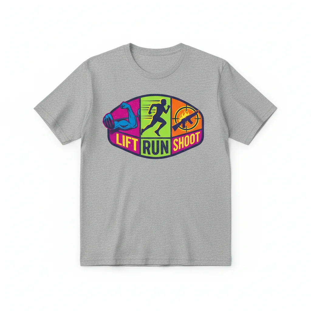 Lift Run Shoot - Essential T-Shirt: Unwavering Motivation, Unbeatable Quality