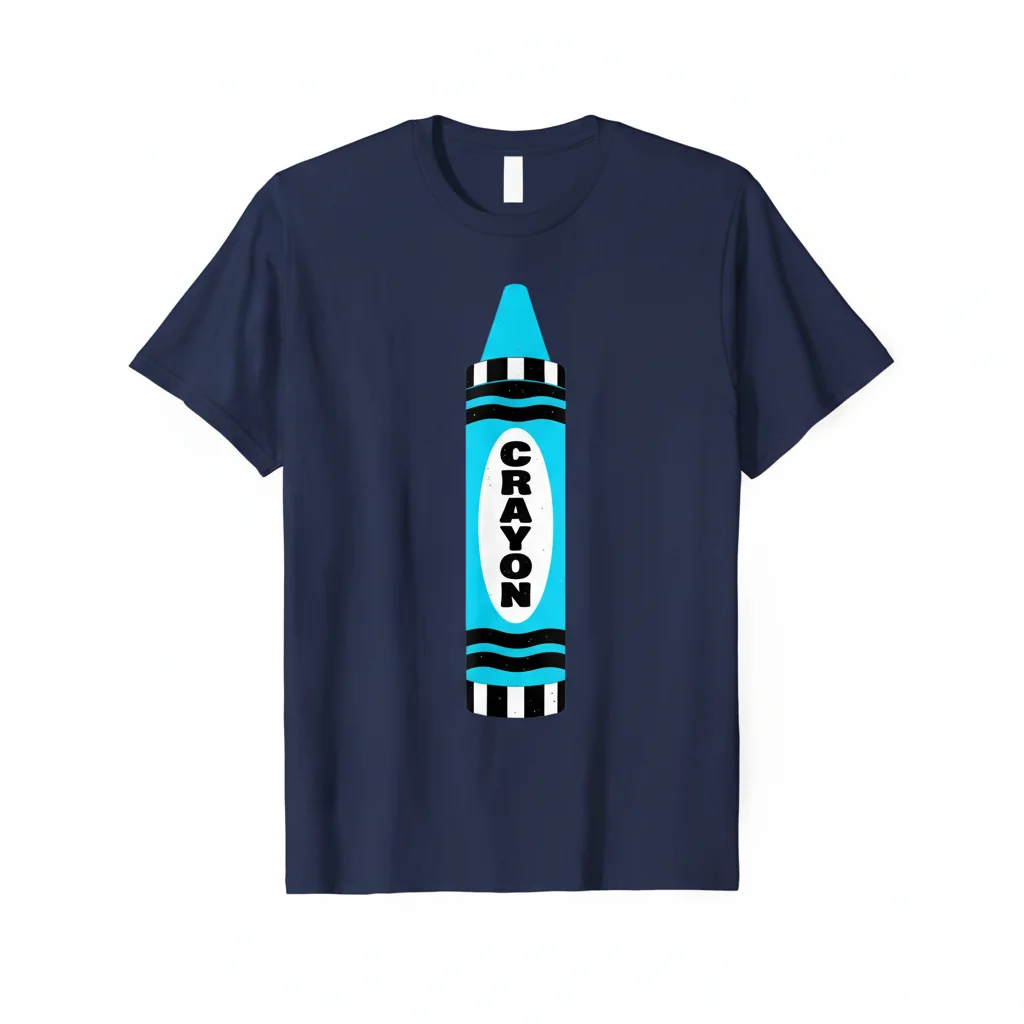 Vivid Light Blue Cyan Crayon Costume Essential Unisex T-Shirt