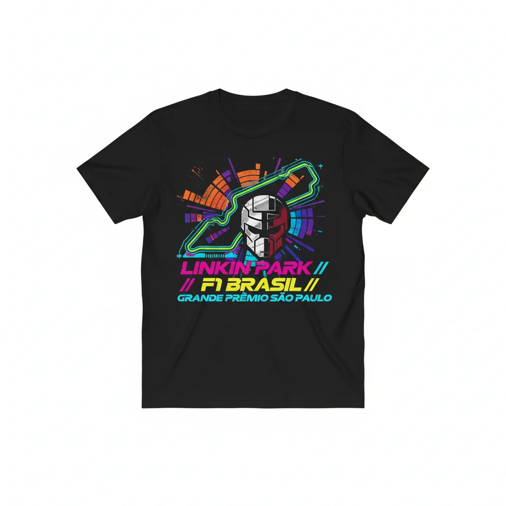 Camiseta Linkin Park X F1 Grande Prêmio São Paulo Brasil - Masculina/Feminina