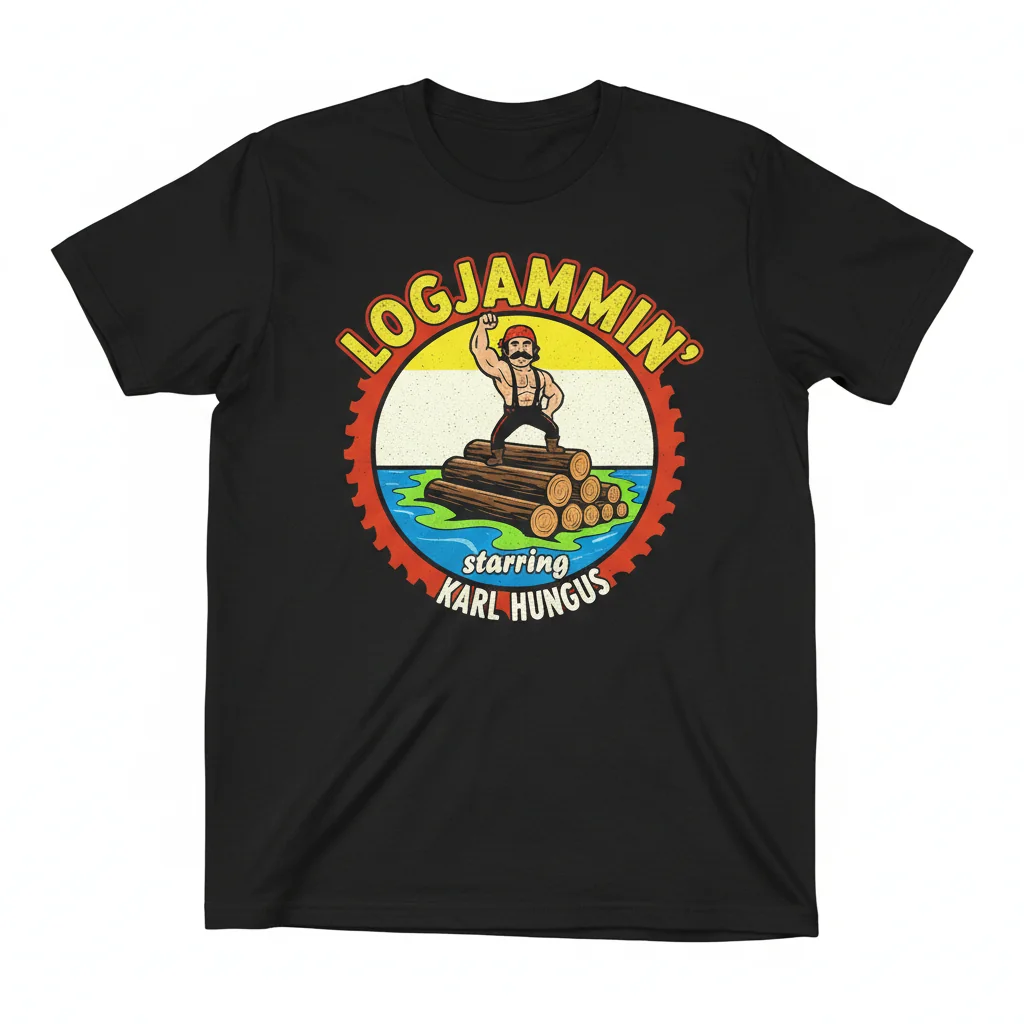Logjammin' Karl Hungus Essential Tee - Durable & Fade-Resistant