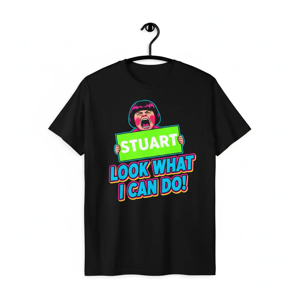 Stuart Mad TV 'LOOK WHAT I CAN DO!' Essential T-Shirt - Premium Cotton Tee