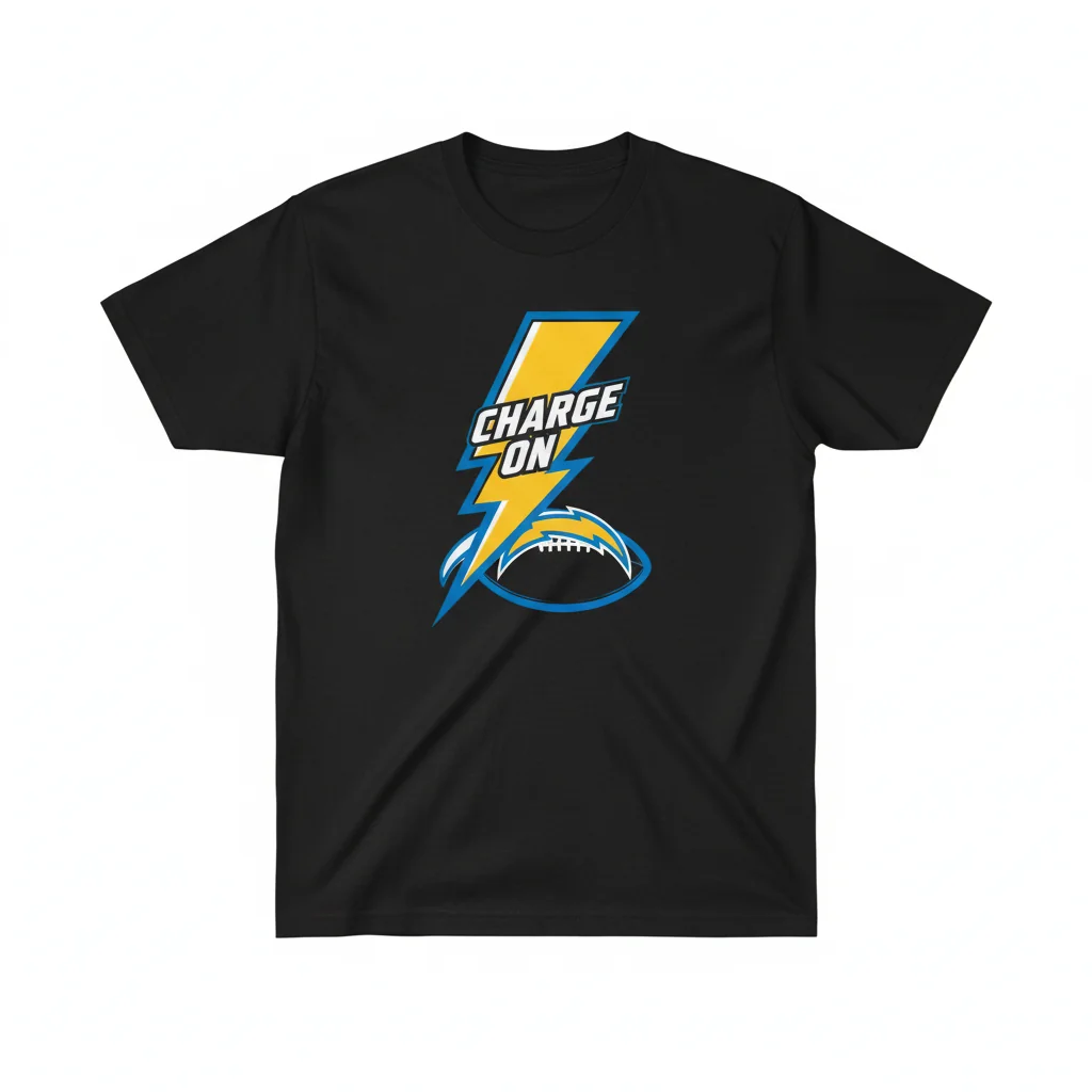 Embrace the Charge: Premium Los Angeles Chargers Power Bolt Tee