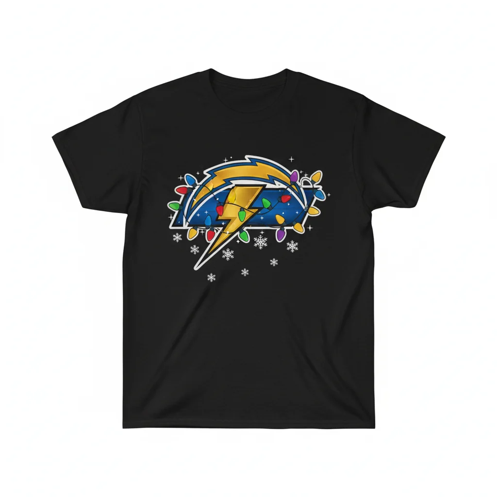 Chargers Primary Logo Holiday Tee: L.A. Nights Edition