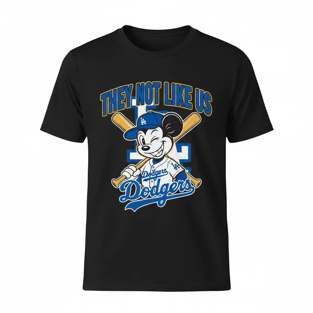 Dodgers Baseball Mickey: Unwavering Spirit MLB Fan Tee