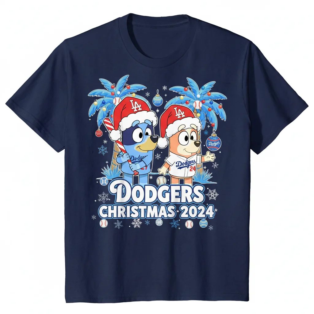 Dodgers Bluey Christmas '24 Tee: Street Ready