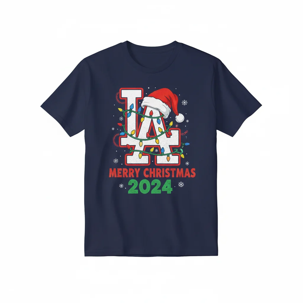 Dodgers '24 Holiday Light Tee