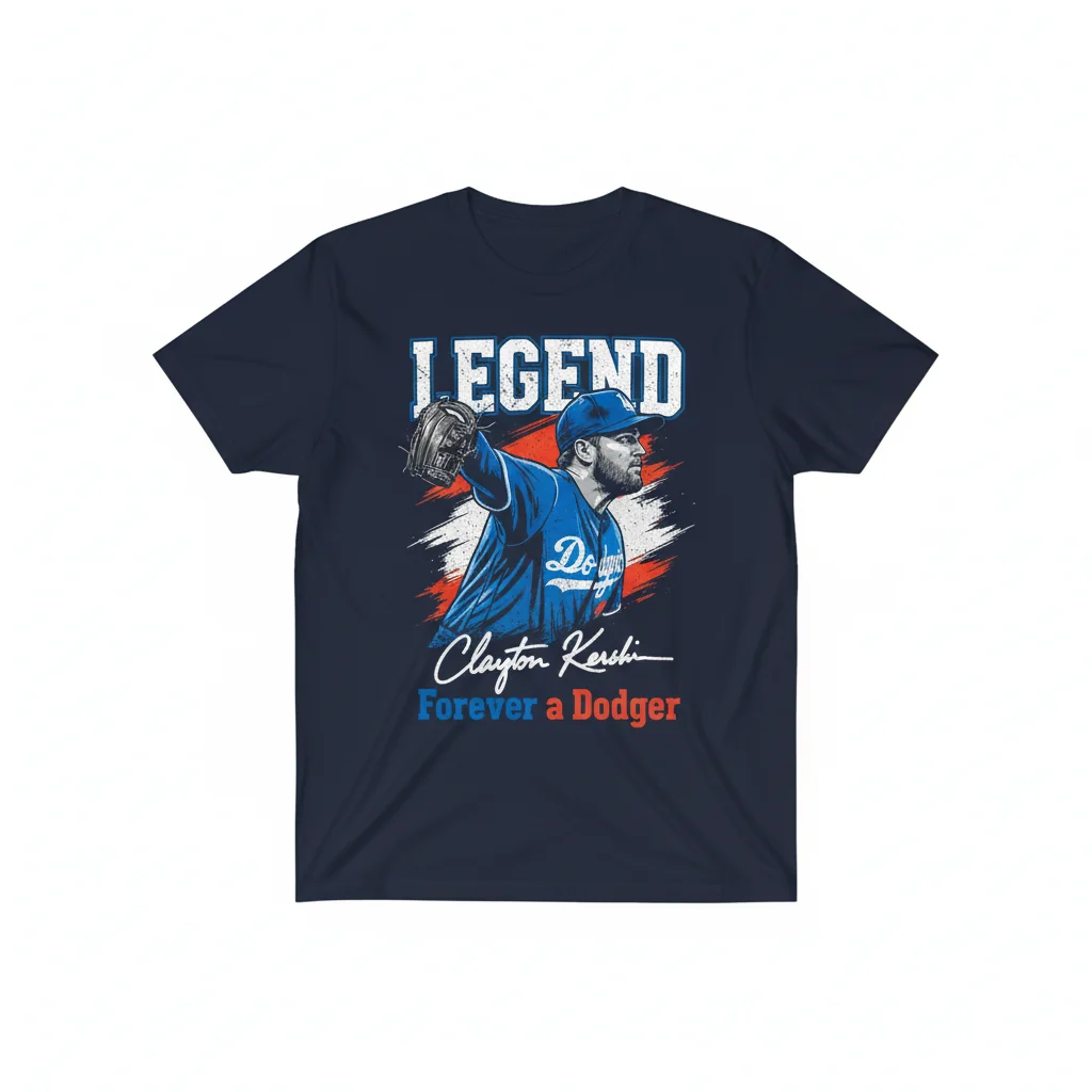 Clayton Kershaw Los Angeles Dodgers Forever A Dodger Signature T-Shirt