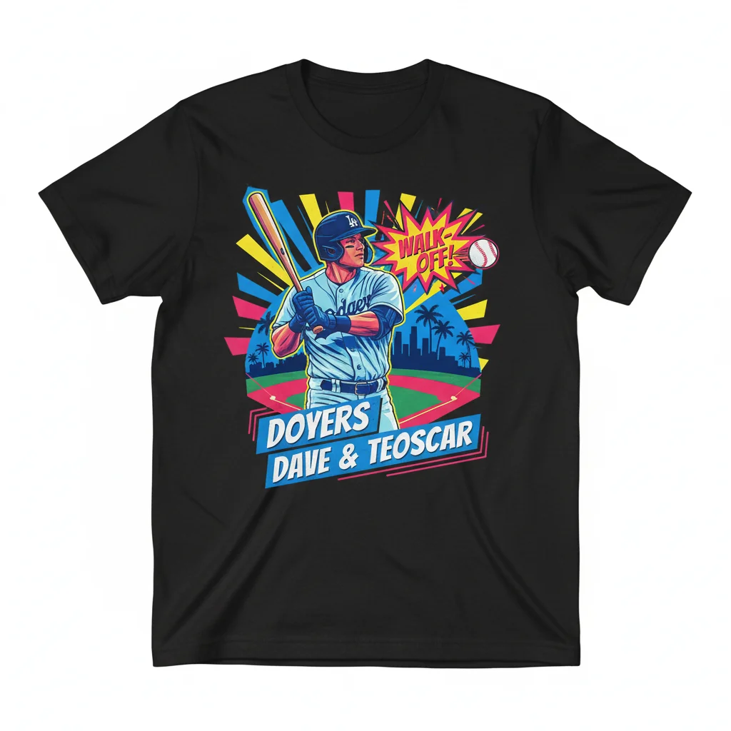 Doyers Dave Teoscar Walk-Off Tee: A Dodger Legacy Captured