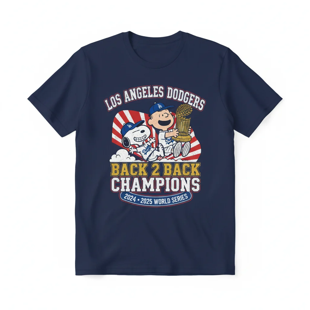 Dodgers Snoopy & Charlie Brown '25 Back2Back Tee