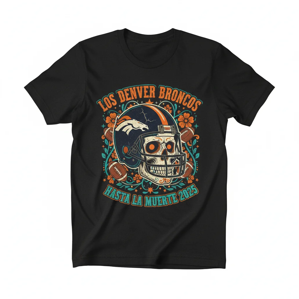 Camiseta Vintage "Hasta La Muerte" Denver Broncos 2025 – Calidad Superior y Estilo Duradero