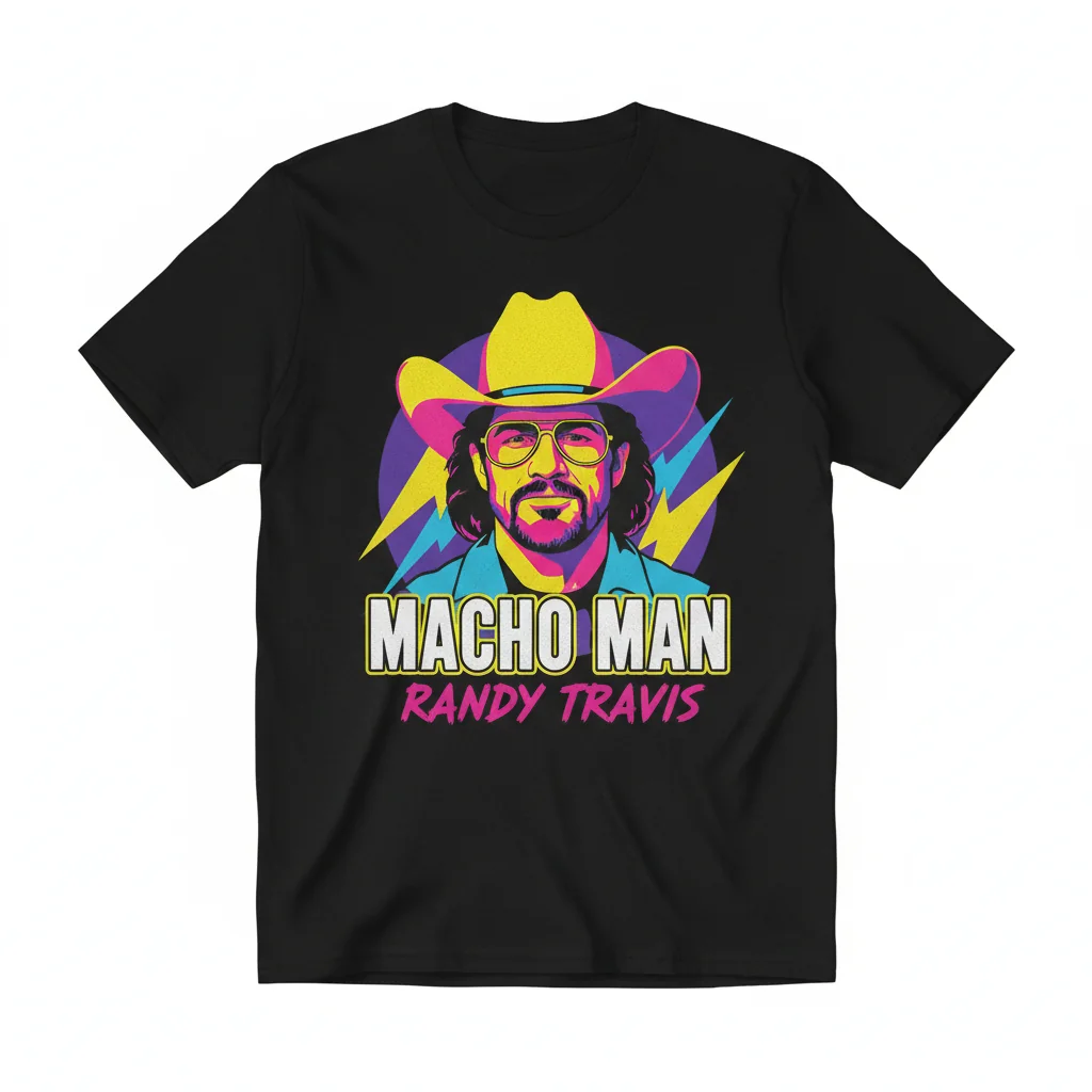 Macho Man Randy Travis Graphic Tee - Essential Unisex T-Shirt 1 Macho Man Randy Travis Graphic Tee - Essential Unisex T-Shirt