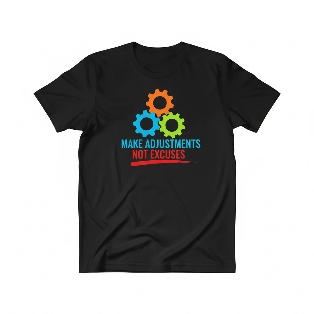Make Adjustments Not Excuses T-Shirt - Motivational Apparel
