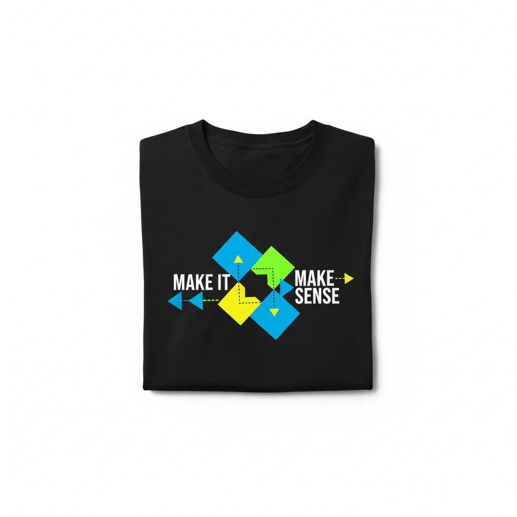 The "Make It Make Sense" Black Essential Tee: Embrace Clarity & Comfort