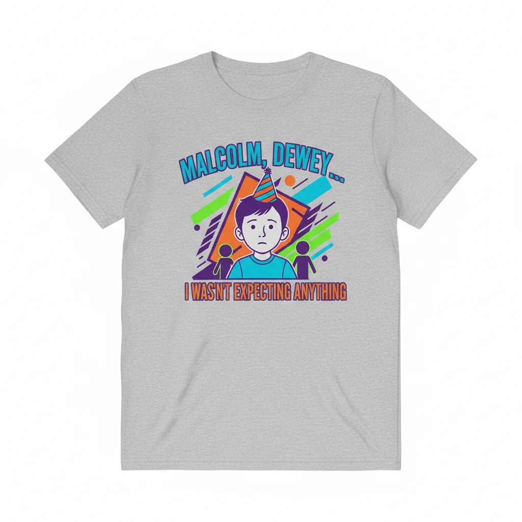 "I Wasn't Expecting Anything" Malcolm Quote T-Shirt | Funny TV Show Graphic Tee