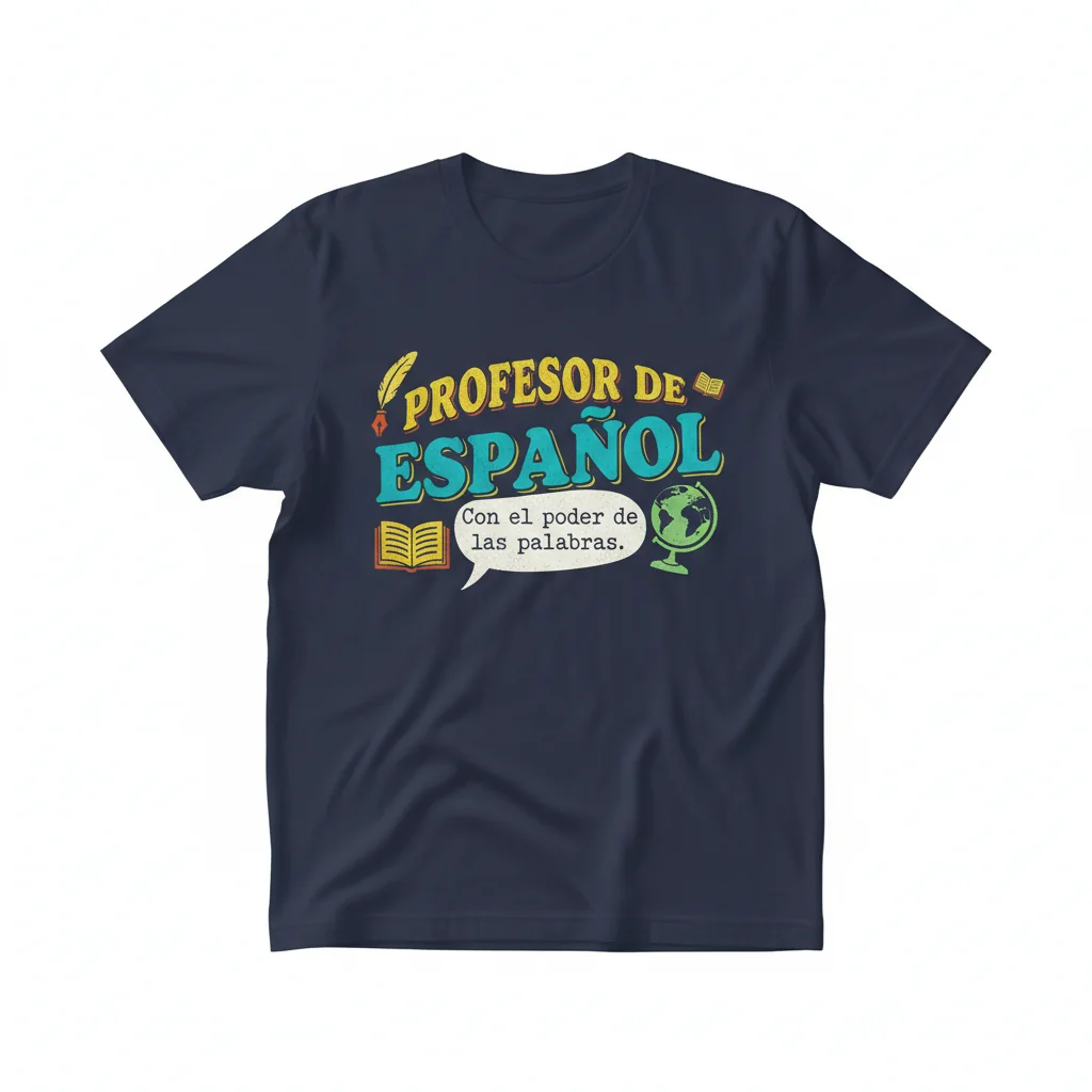 Mi Profesor de Español: Un Homenaje al Arte y la Pasión de Enseñar – Camiseta Esencial