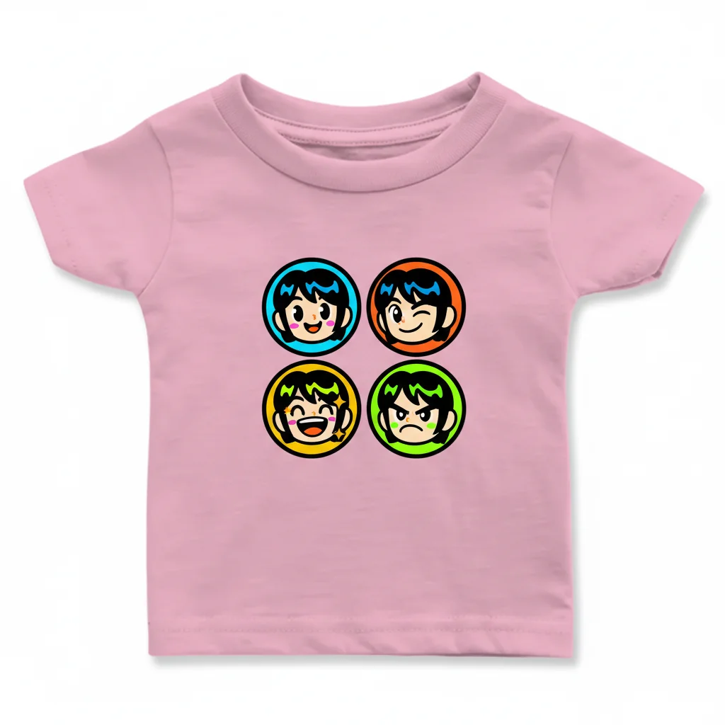 MapleStory Faces Baby Tee | Pink