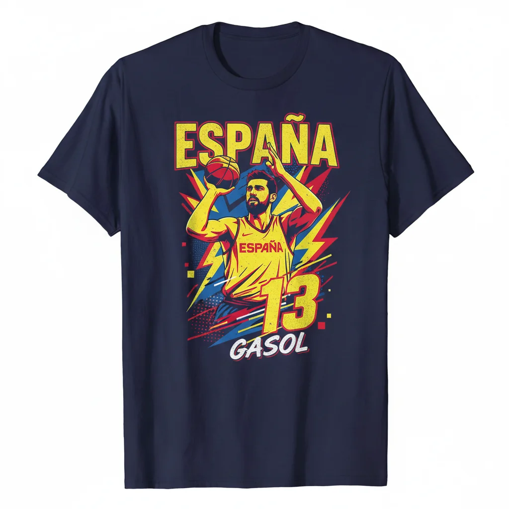 Marc Gasol Retro Spain Basketball Fan Essential T-Shirt – Comfort & Durability Guaranteed
