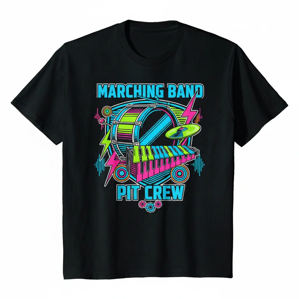 Marching Band Pit Crew T-Shirt | Wearable Art for the Unsung Heroes