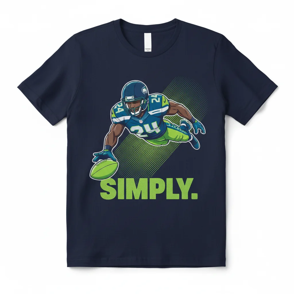 Beast Mode 24 Tee: Seattle Seahawks Football Vibe
