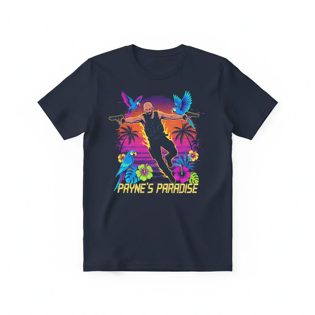 The 'Painkiller' Tropical Aloha Shirt | Max Payne 3 Inspired Artwork